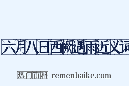 六月八日西阙遇雨近义词是什么意思的图片